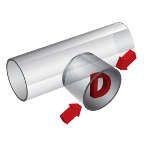 Pipe diameter smartphone calculator